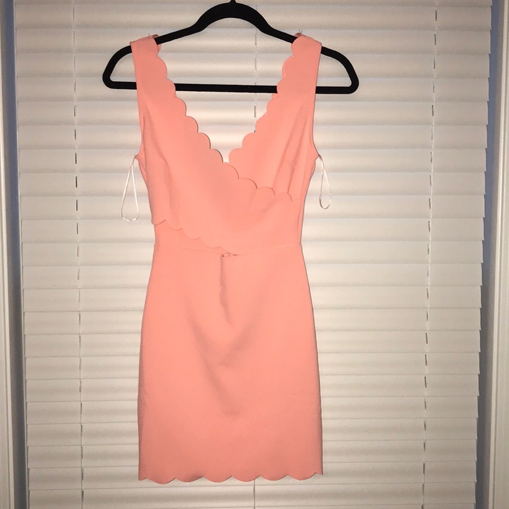 Tea n Cup Scalloped Cross Front Dress